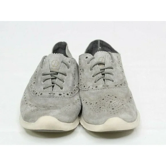 Cole Haan ZeroGrand Shoes Gray Suede Wingtip Oxford Sneakers Woman's Size 9 - Picture 5 of 8